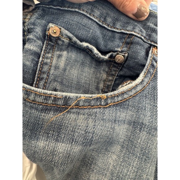 Vintage LUCKY BRAND 221 Original Straight Men’s Jean Denim 38x30 Made In LA Blue - Picture 11 of 16